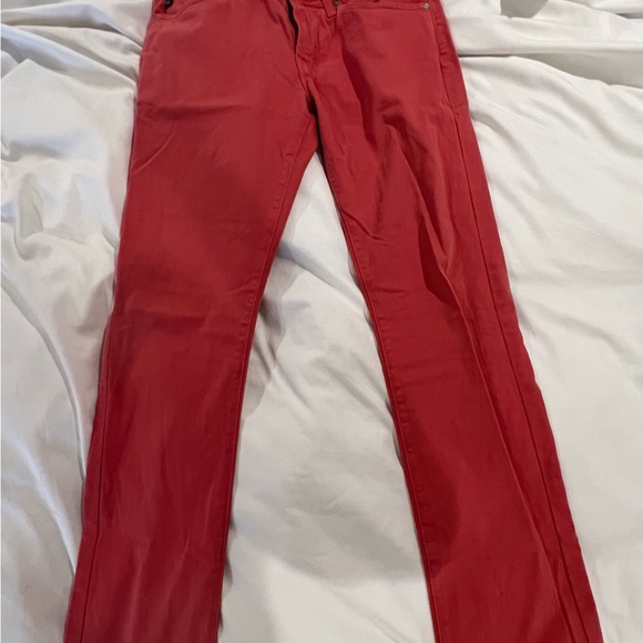 AG slim pink/salmon stretch pants - Picture 4 of 5